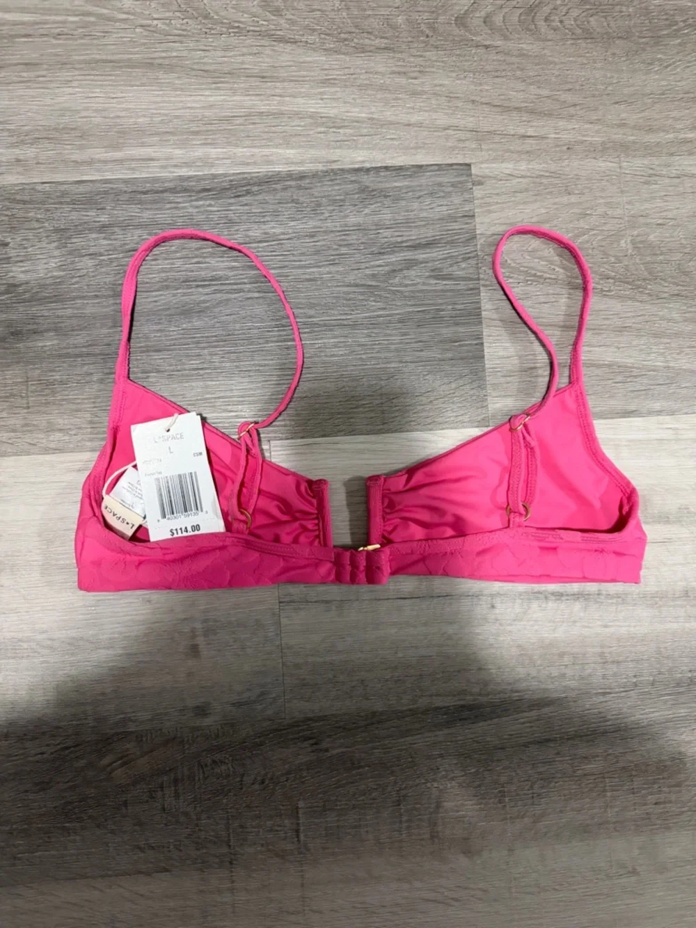 L*Space Peyton Bikini Top Underwire Bralette Adjustable Straps Swim